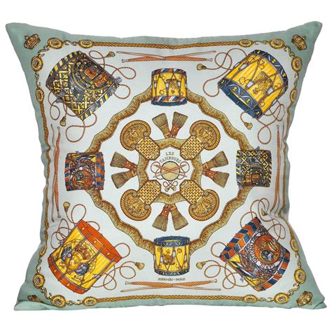 hermes scarf pillows